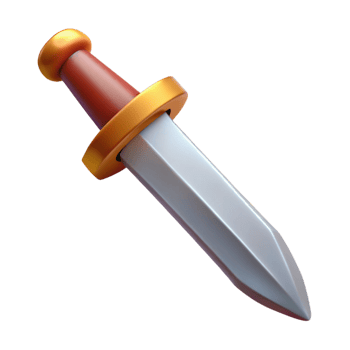 majestic impressionist Professional render of a single Roman gladius, isolated cutout, hyper-specific, photorealistic with Transparent Background professional png