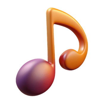 serene melancholic nordic Concept art style, isolated cutout of a single, stylized, abstract, musical note, professional render, ultra-detailed with Transparent Background professional png