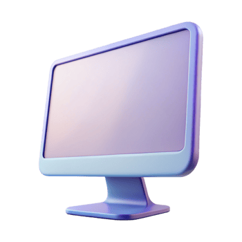 magnificent tranquil futuristic Desktop computer monitor with thin bezel with Transparent Background fine detail png