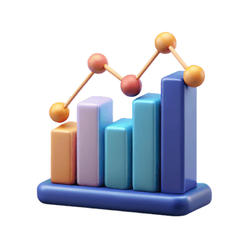 magnificent melancholic artistic Data science visualization graph with Transparent Background crisp png