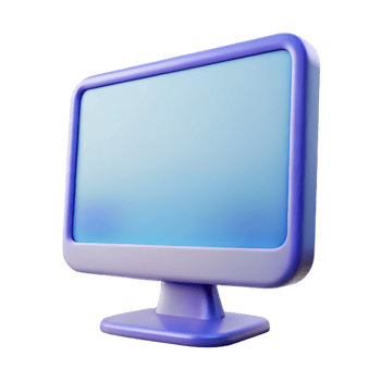 calm mesmerizing Computer monitor with Transparent Background flawless png
