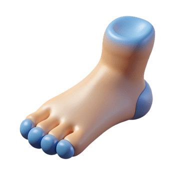 playful beautiful Human foot with Transparent Background 4K png