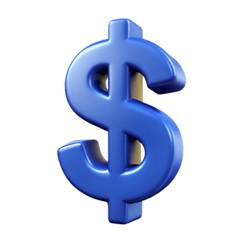 breathtaking exceptional A single, stylized dollar sign, bold and financial with Transparent Background png