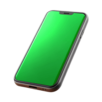 pristine dynamic gothic Smartphone with green screen with Transparent Background fine detail png