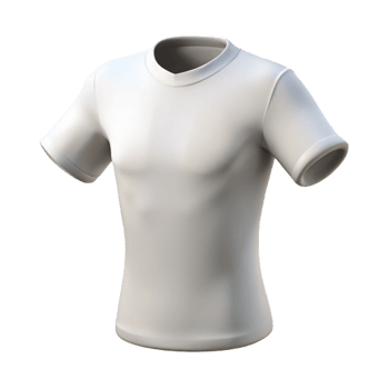 extraordinary joyful industrial Professional render of a single white cotton t-shirt, hyper-specific, isolated cutout with Transparent Background crisp png
