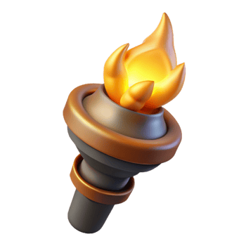 dreamy exquisite Hyper-specific, isolated cutout Photorealistic render Single Hecate's Torch, flickering flame, smoky with Transparent Background elite png