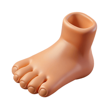 acclaimed impressionist Photorealistic isolated cutout of a human foot with realistic details and toenails with Transparent Background impeccable png