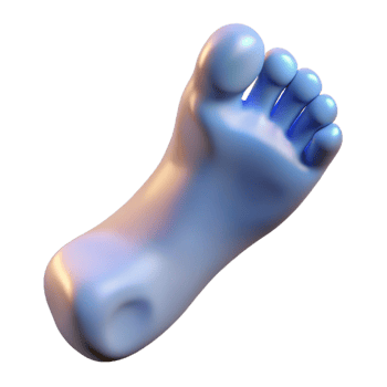 hypnotic geometric Human foot with Transparent Background high quality png