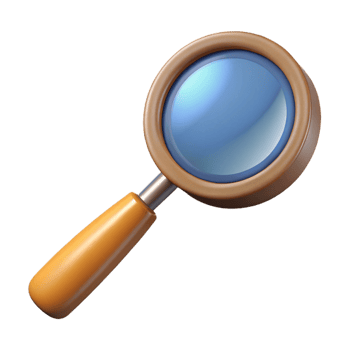 enchanting sought-after A magnifying glass with a wooden handle with Transparent Background png