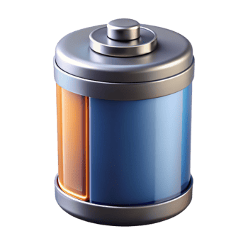 exquisite quintessential Ultra-detailed professional render of a single battery Isolated cutout with Transparent Background png