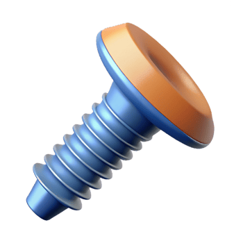 whimsical exquisite Screw flat head with Transparent Background masterfully captured png
