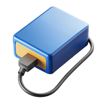 passionate alluring External hard drive connected to a computer with Transparent Background sharp png