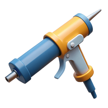 quintessential elegant Caulk gun with Transparent Background 8K png