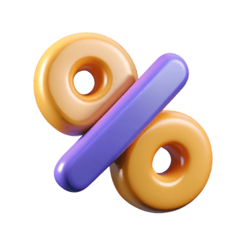 wonderful unparalleled A stylized percent symbol, abstract and quantitative with Transparent Background png