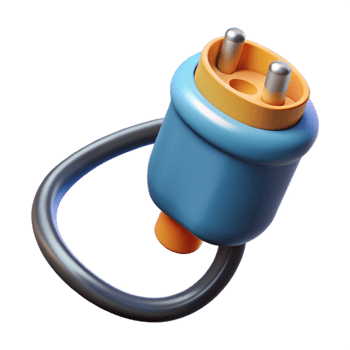 dramatic dramatic abstract Electric car charging cable with Transparent Background high resolution png