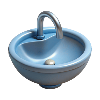 standout bohemian Bathroom sink, porcelain material, with Transparent Background premium png