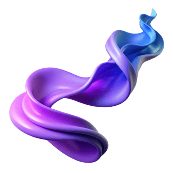 passionate exquisite A flowing ribbon of smoke in shades of purple and blue with Transparent Background refined png