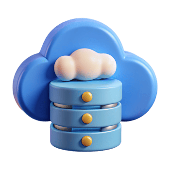 calm glorious Cloud computing data storage icon with Transparent Background sharp png