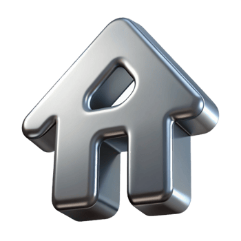 passionate stunning Hyper-specific, professional render of a single, house number, brushed aluminum with Transparent Background professional png