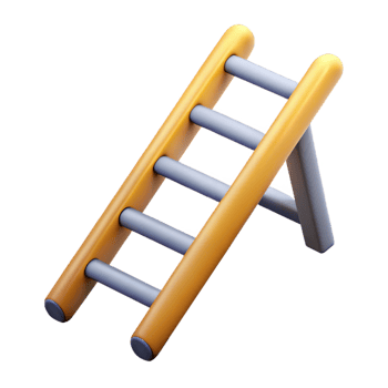 rare traditional Ladder extension with Transparent Background artisan png