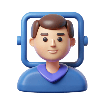 elegant contemporary Facial recognition software icon with Transparent Background original png
