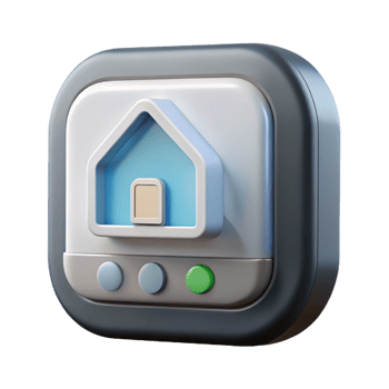 celebrated bohemian Smart home hub with touch screen display with Transparent Background perfect clarity png