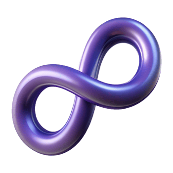 notable minimalist A stylized infinity symbol, continuous and flowing with Transparent Background authentic png