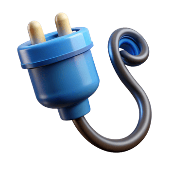 intense striking Electric car charging cable with Transparent Background detailed png