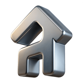 sumptuous rare Hyper-specific, professional render of a single, house number, brushed aluminum with Transparent Background png