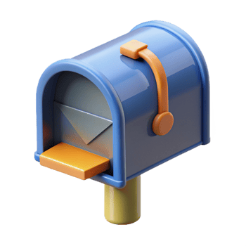 nostalgic wonderful Modern mailbox design, with Transparent Background handcrafted png