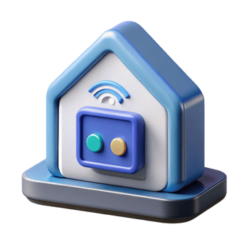 inspired tropical Smart home hub with touch screen display with Transparent Background high quality png