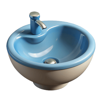 intense impressive Bathroom sink, porcelain material, with Transparent Background expertly shot png
