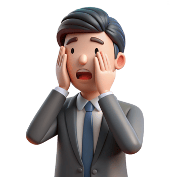 dreamy vibrant Tired businessman, rubbing eyes, yawning, with Transparent Background fine detail png