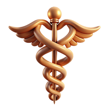 impressive harmonious tropical Ultra-detailed, professional render of a single Caduceus staff, entwined with snakes, isolated cutout with Transparent Background gallery standard png