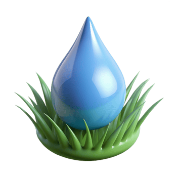 vibrant nostalgic baroque Photorealistic, ultra-detailed isolated cutout of a single, wet raindrop clinging to a blade of grass with Transparent Background authentic png