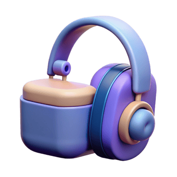 striking remarkable Wireless headphones with charging case with Transparent Background png