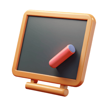 pristine gothic Chalkboard with eraser, with Transparent Background high resolution png