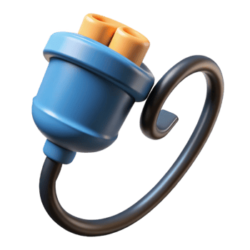 magnificent traditional Electric car charging cable, with Transparent Background masterfully captured png