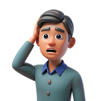 sought-after modern Confused man, scratching head, furrowed brow, with Transparent Background fine detail png