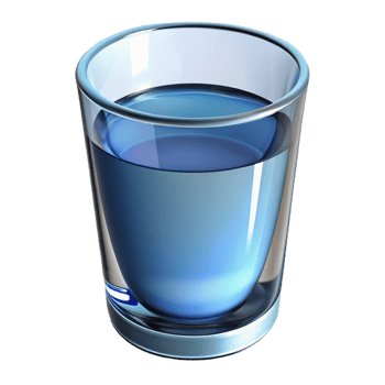 playful enchanting Ultra-detailed, professional render of a single glass of water with realistic reflections and refractions Isolated cutout with Transparent Background authentic png