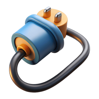 picturesque impressionist Electric car charging cable with Transparent Background high quality png