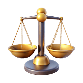 exceptional rustic A set of scales of justice with Transparent Background crisp png