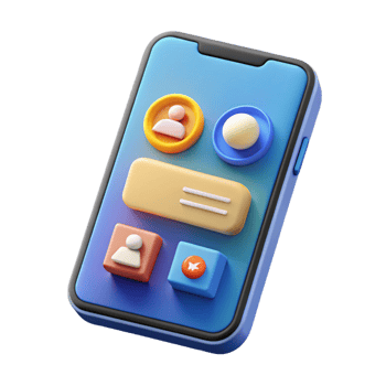 passionate splendid A smartphone displaying a social media app with Transparent Background crisp png