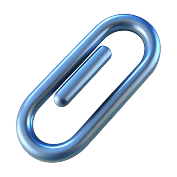 exceptional elegant Hyper-specific, professional render of a single metal paperclip Isolated cutout with Transparent Background museum quality png