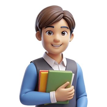 dramatic mysterious traditional Student holding books, education portrait, with Transparent Background gallery standard png
