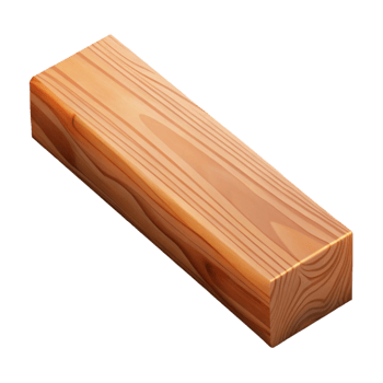 inspired artistic Hyper-specific, professional render of a single, wooden beam with visible wood grain with Transparent Background premium png