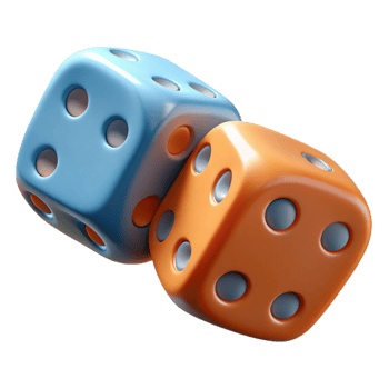 impressive intense abstract A pair of dice, mid-roll, motion blur with Transparent Background refined png