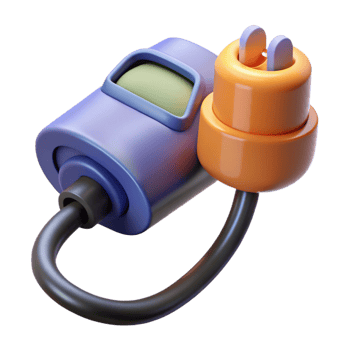 energetic extraordinary Electric car charging cable with Transparent Background high quality png