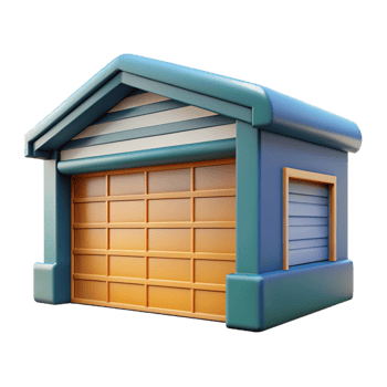 vibrant distinguished Garage door, sectional panel, with Transparent Background png