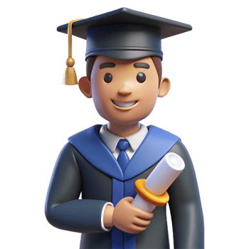 romantic beautiful Graduate student, cap and gown, holding diploma, with Transparent Background original png